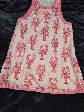 Nice To Meet You, Women's Pink Lobster Print Tank Dress